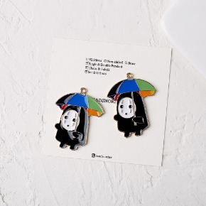 싱글 팬던트 키링 우산 쓴 가오나시 부자재 재료 P-SS-0398