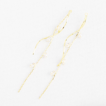 지르코니아 잎줄기 알란S바 싱글고리 팬던트 키링 귀걸이부자재 P-SS-1110
